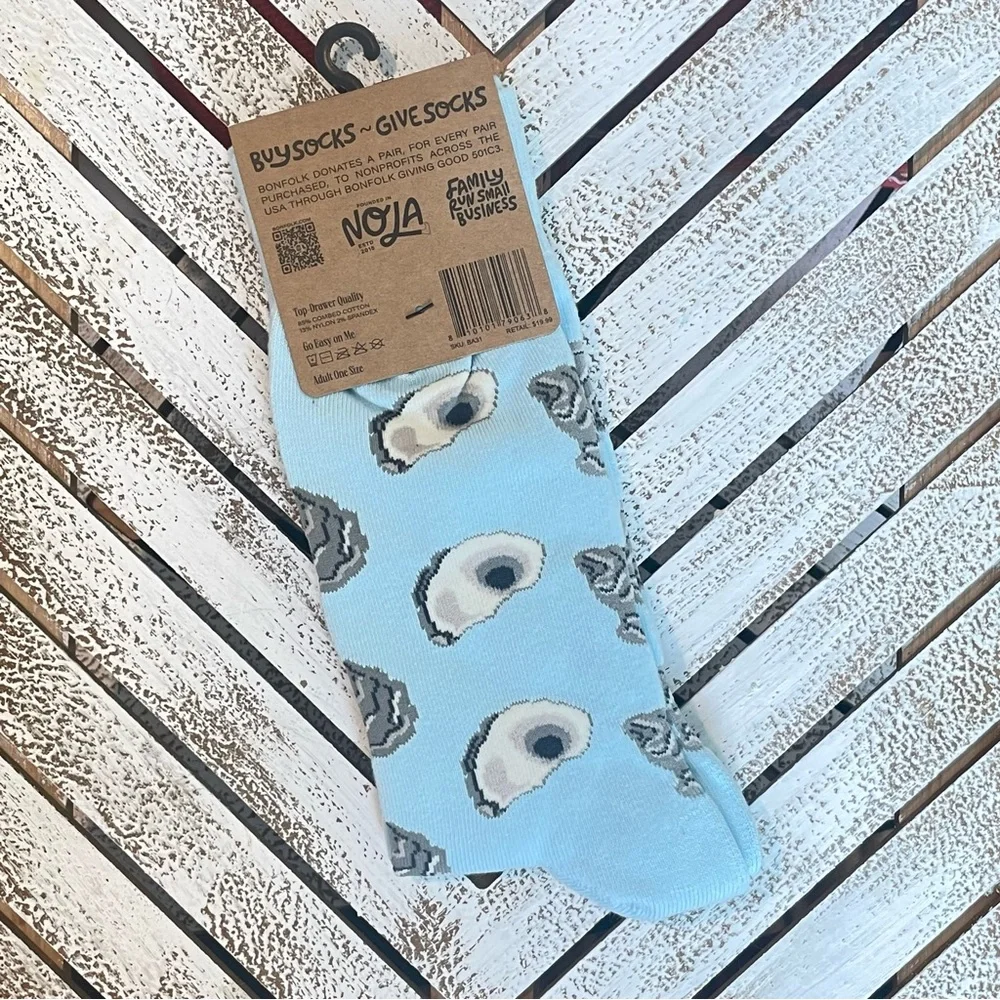 New Bonfolk Blue Oyster Socks Unisex